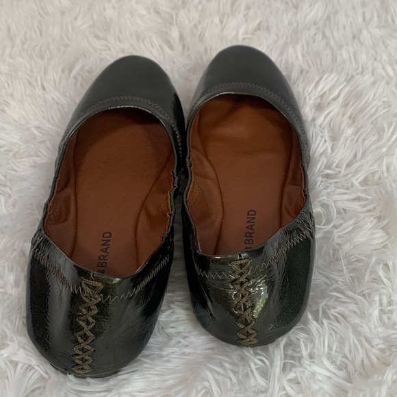 Lucky Brand Shiny Dark Grey Ballet Flats - Picture 4 of 6